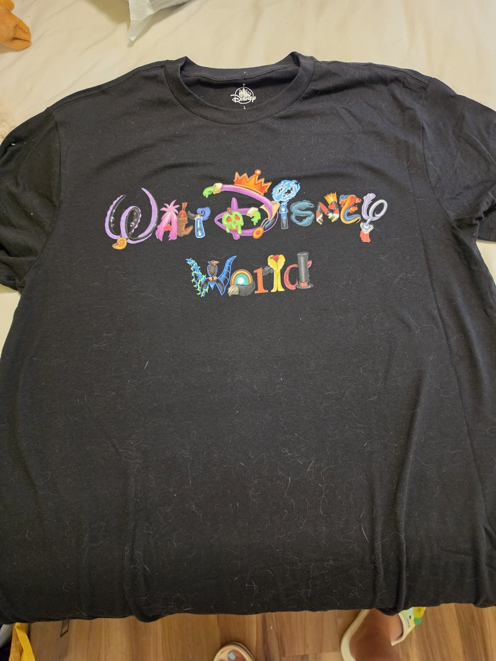 Disney Black Unisex Short Sleeve Tee with Villains Walt Disney World Graphic
